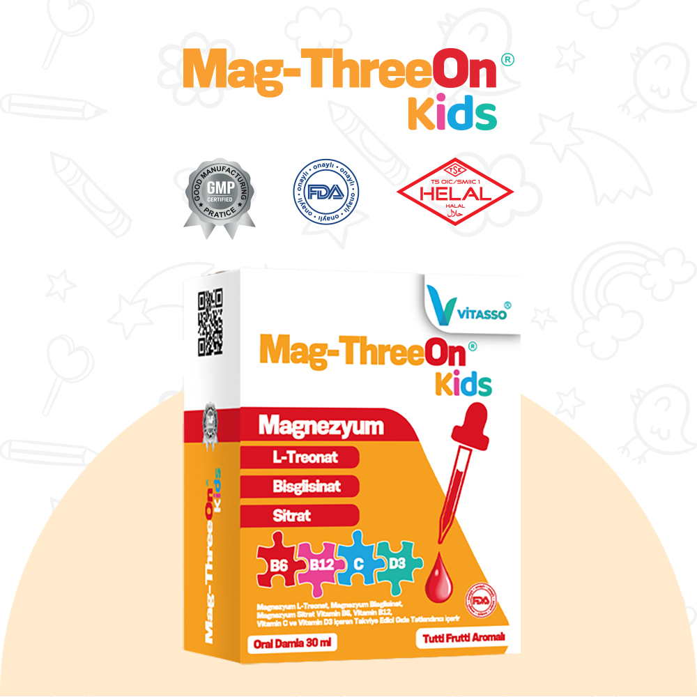 2'li MAG-THREEON KİDS 30 ML DAMLA (MANYETİK TABLET HEDİYELİ)